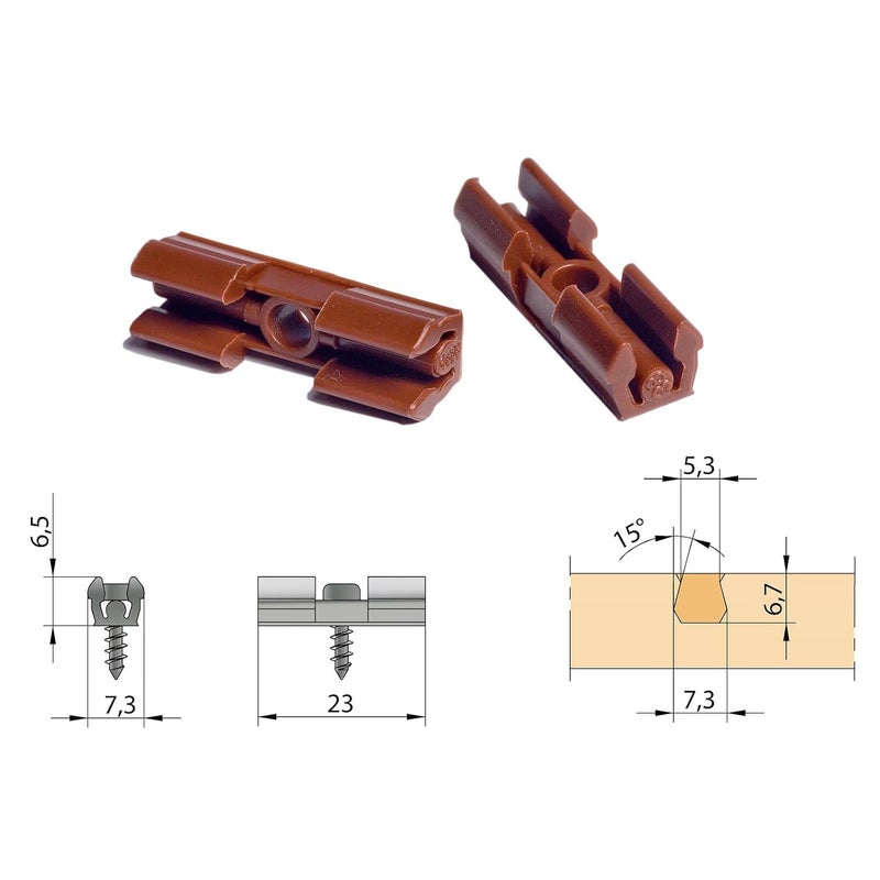 KNAPP sKLICK Dovetail Connector - Self-Tightening Wood Joiner for Reliable Connections - Upgrade Your Toolkit - 100 PCS - Image 2